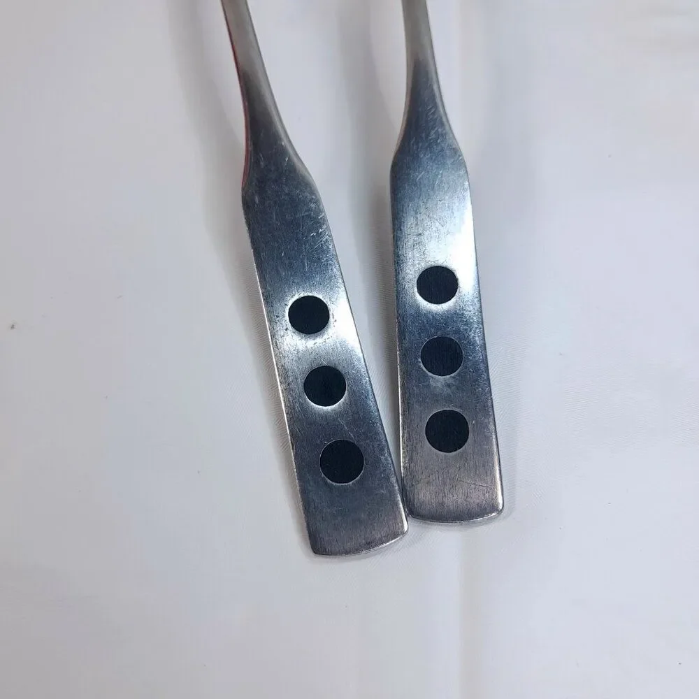 Vintage United Silver USI34 US place‎ oval spoon set 2 dots circles made Japan